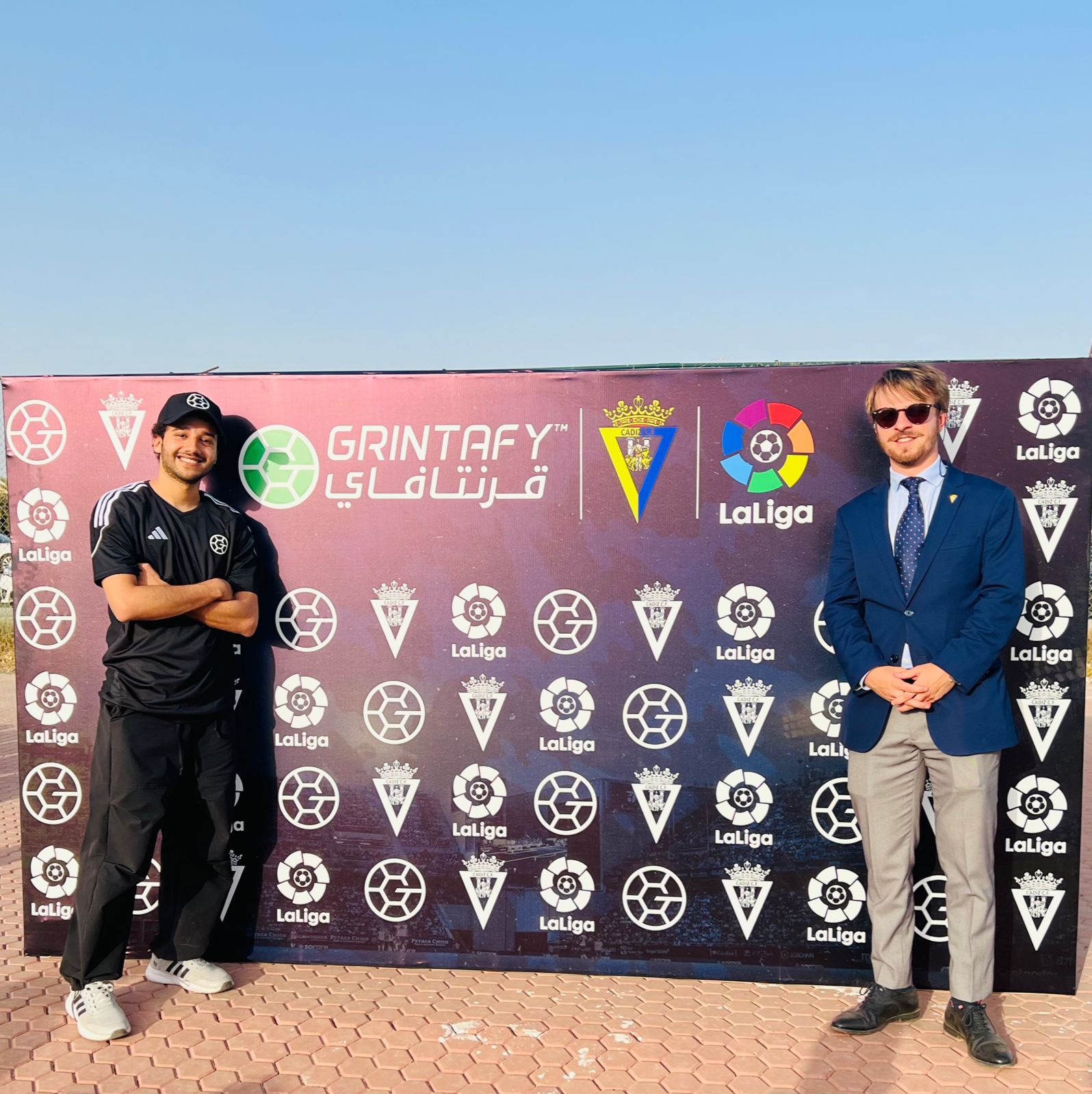 At the sponsor wall